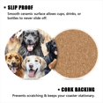thumbnail image 3 of BaHomeck Drink Coasters Set of 4 with Holder Watercolor dogs with happy and smiling faces Water Absorbent Ceramic Coasters Tabletop Protection,Suitable for Various Cup ,Home Decor, 3 of 4