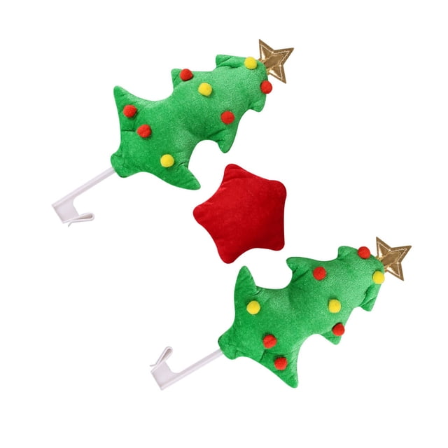 Moyic 2 piezas colgante de Navidad decoración de coche decoraciones de coche lindo diseño adornos colgantes DIY Prop mano de obra fina Kits de decoración para fiestas Árbol pequeño