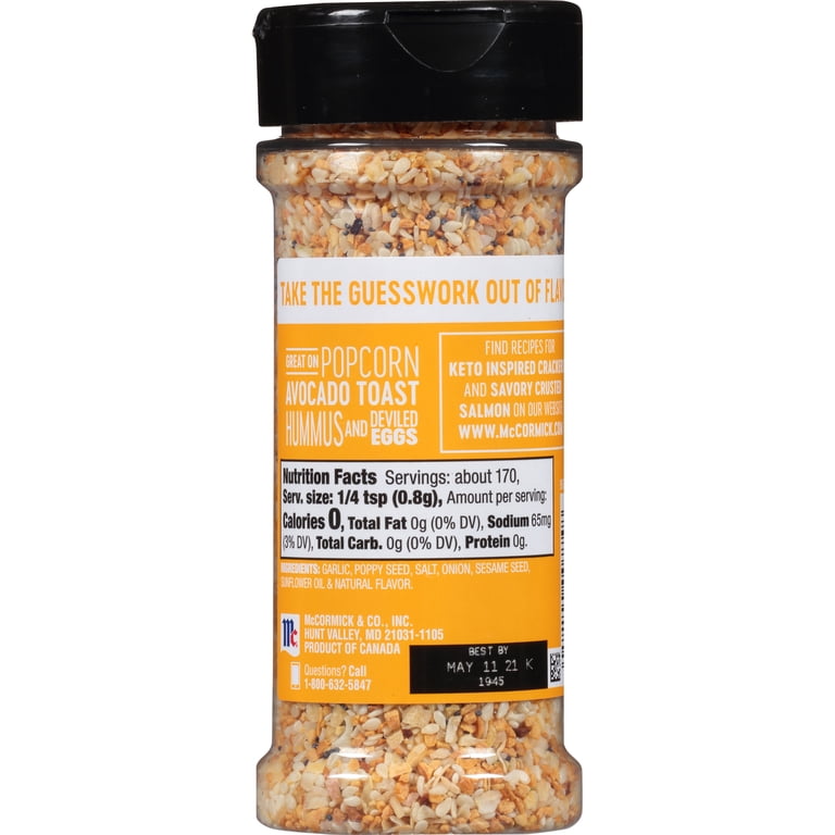 Puregro Everything Bagel Seasoning – 7.7 Oz (220g) Jar, Sesame Seed Spice Blend