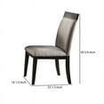 thumbnail image 2 of Fabric Upholstered Wooden Side Chair Set of 2 Beige and Brown, 2 of 5