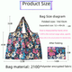thumbnail image 3 of Bolsa de compras plegable portátil grande y mediana para supermercado Bolsa de compras portátil Bolsa de gran capacidad Bolsa de tela impermeable Tela vegetal, 3 of 4