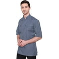 thumbnail image 2 of WARRIOR POINT men's chef coat half sleeve PolyCotton slim fit chef coat size-(S-6XL), 2 of 7