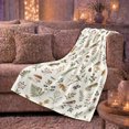 thumbnail image 5 of Woodland Animals with Birds and Mushrooms, Gentle Watercolor Style for Nature Lovers, Forest Creature Pattern and Birthday Gift, Cozy Flannel Blanket for Nursery and Living Room, Home Decor, 5 of 8