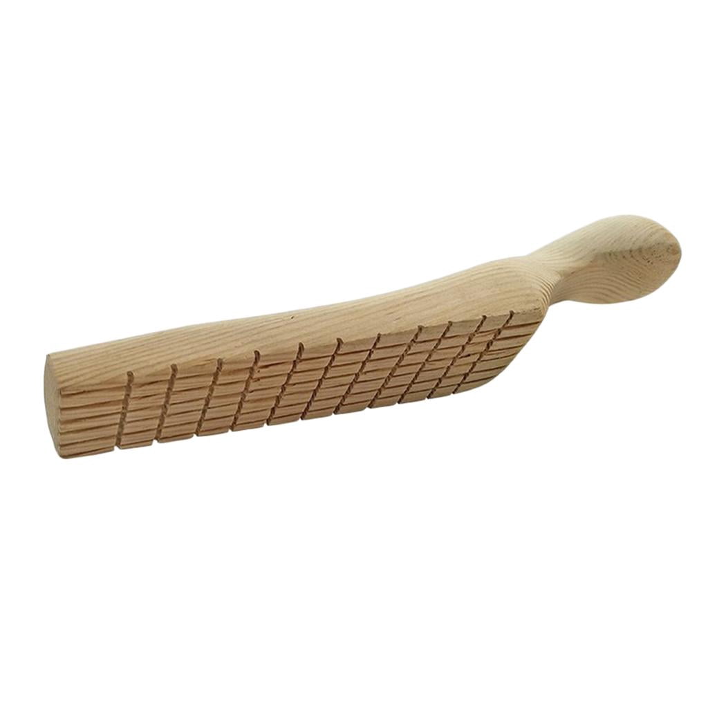 GUOOL Groove Wooden Paddle, Clay Paddle Tool, Clay Pottery Paddle for Figurine Clay Pottery Making, Wood Crafts, 14.76x2.56x1.38inch