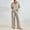 Khaki, variant on Women's 2023 Fall Sweater Set 2 Piece Outfits Cable Knit Chunky Crew Neck Pullover Top Pants Loungewear