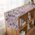 thumbnail image 6 of Table Runners 72 Inches Long Dress Scarves, Pink Flowers Farmhouse Kitchen/Dining Table Runner, Coffee Tablerunners, Spring Floral Purple Butterflies Farmhouse 18x72 Inch, 6 of 9