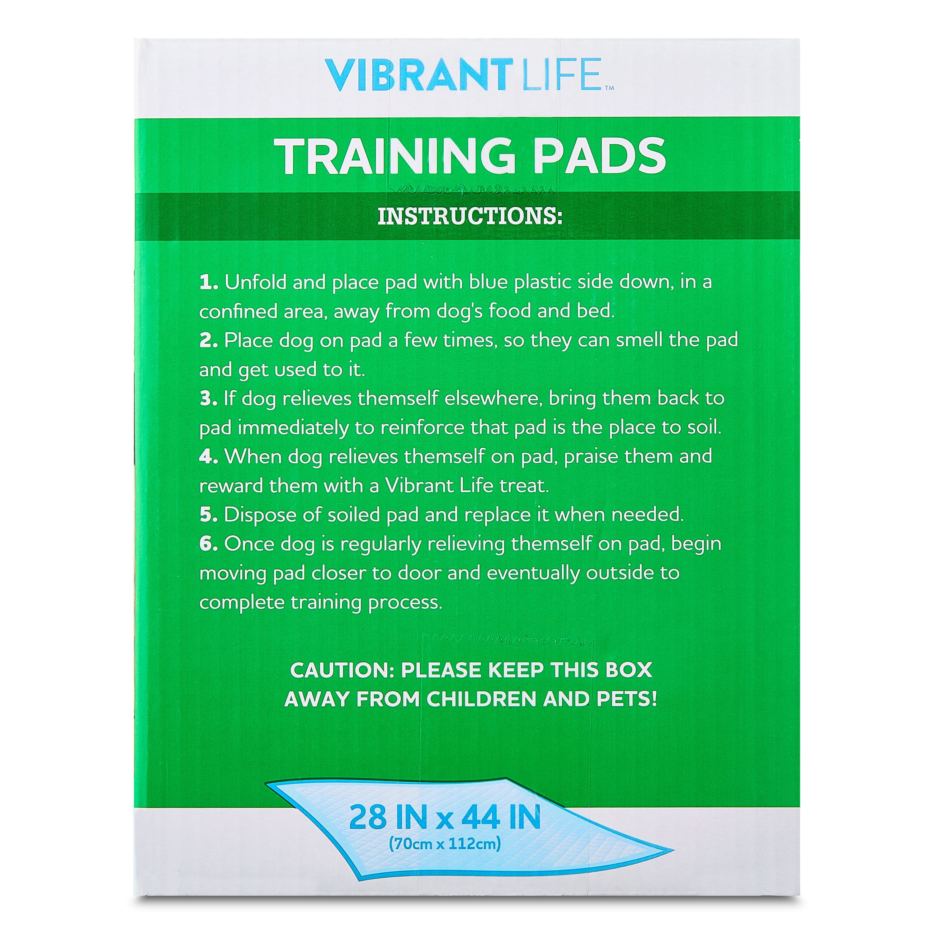 Vibrant Life XXXL Training Pads, 28" x 44", 50 Count