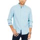 thumbnail image 1 of Nautica Coastal Plaid Camisa con botones para hombre, azul, grande, 1 of 1