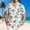 Beige, variant on COSFO Hawaiian Button Up Shirt Men Big And Tall Short Sleeve Summer Tops Collared Tropical with Pocket Relaxed Fit Men Shirts