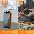 thumbnail image 4 of 49800mAh Solar Power Bank Portable Solar Charger Built in 3 Cables and 5W Wireless Charger Power Bank,Built-in Super Bright Flashlight,Battery Pack Suitable for Outdoor Camping Hiking(Orange﻿), 4 of 9