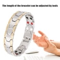 thumbnail image 4 of Pulsera de titanio con bioenergía magnética para el cuidado de la salud de los hombres (plata), 4 of 14