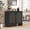 D-Black, variant on Accent Cabinet with Carving Lines, Modern Buffet Sideboard with Adjustable Shelves, Decorative Storage Cabinets for Bedroom Living Room Kitchen Office Entryway and Hallway, Walnut