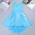 thumbnail image 4 of MSemis Girls Princess Lace High-Low Hem Wedding Bridesmaid Flower Girls Dress, 4 of 7