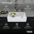 thumbnail image 5 of Kohler K-24268-K4 Ironridge Undermount Single-Bowl Farmhouse Kitchen Sink, Cashmere, 5 of 8