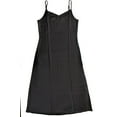 thumbnail image 5 of Hilary Radley Women's Slip Dress Sweater Set Mock Neck Long Sleeve Black Combo, 5 of 6