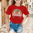 thumbnail image 2 of YUEHUA Back To School Clothes for Teens Retro Quick Dry O Neck 1/4 Sleeve Happy First Day Of Pre-K, Pencil Graphic Tee, 3-8t, 2 of 5