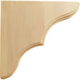thumbnail image 3 of Ekena Millwork 1 3/4"W x 7 1/2"D x 7 1/2"H Stratford Wood Bracket, Red Oak (2-Pack), 3 of 4