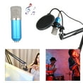 thumbnail image 3 of Professional BM700 Condenser Microphone Sound Recording Microphone Mic KTV Singing Studio Recording Kit Black+Gold, 3 of 8