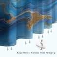 thumbnail image 6 of Blue Marble Gold Wave Pattern Shower Curtain 36"x72" ,Bathroom Decorative Shower Curtains Set with 12 Hooks,Modern Waterproof Washable Shower Curtain, 6 of 6