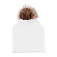 thumbnail image 2 of Tachiuwa Tuque Bobble en Coton pour Bébé, Nouveau-Né, 0-12 Mois - Blanc, 2 of 7
