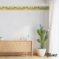thumbnail image 2 of TRIMZ Peonies Floral Wallpaper Border - Yellow, Green - Floral Wall Decor - 15' L x 4.2" W, 2 of 4