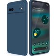 thumbnail image 2 of UYWGF-Silicone Case Compatible with Google Pixel 6A, Full Body Silky Soft Touch Phone Case with Camera Protection, Shockproof Cover with Microfiber Lining, Blue, 2 of 3