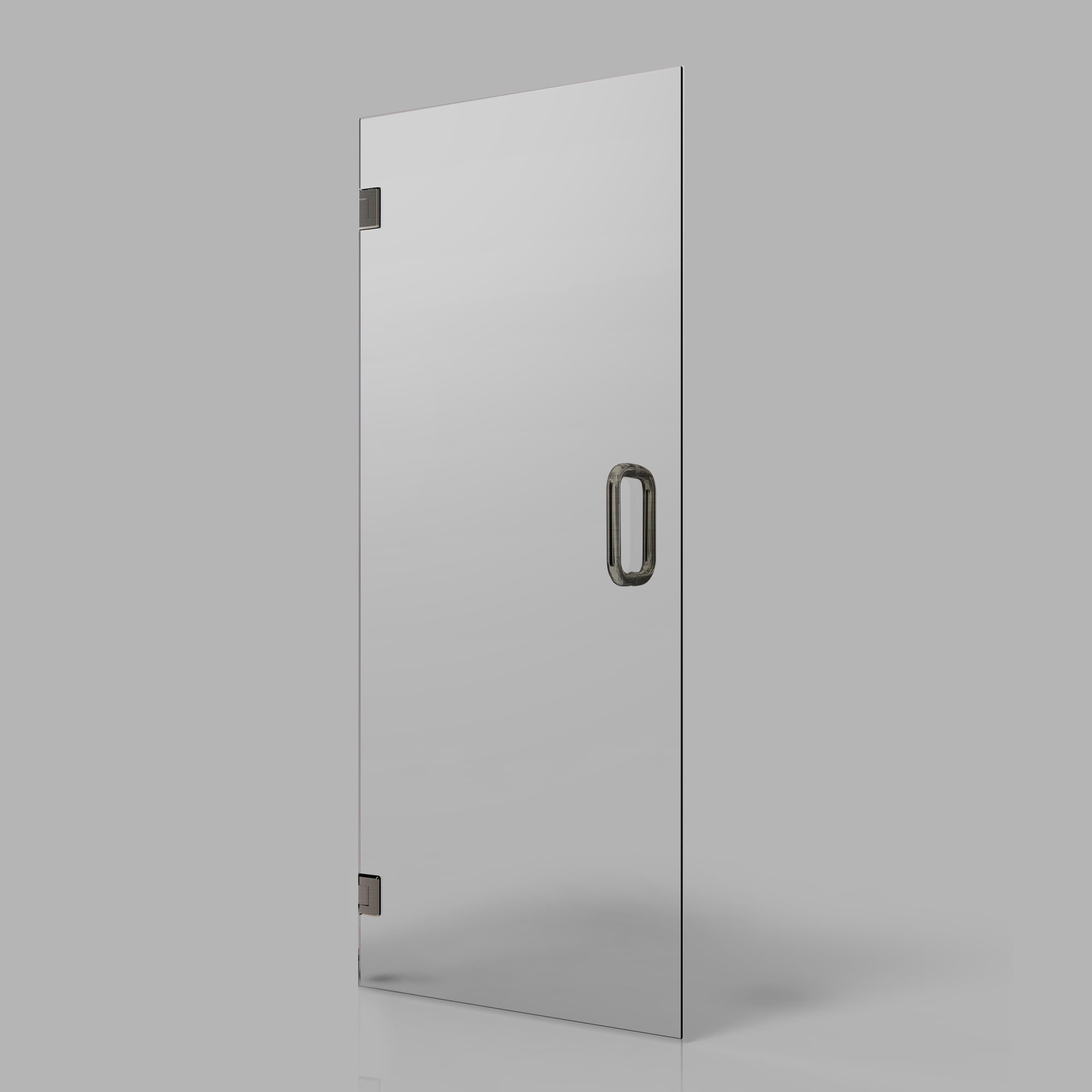 30" x 72" Frameless Clear Glass Shower Door with Brushed Nickel Hardware