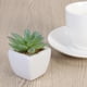 thumbnail image 3 of Cubo de plantas suculentas artificiales verdes en macetas modernas Mini maceta falsa para decoración interior y exterior (loto riendo), 3 of 5