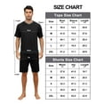 thumbnail image 3 of Pdbokew Mens Pajamas Set Lightweight Summer Pjs Sleepwear Soft Comfy Short Sleeve Loungewear Black M, 3 of 6