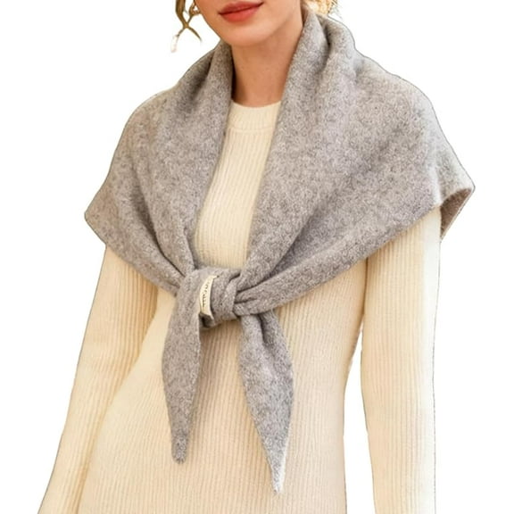 Womens Wool Triangle Scarf Winter, Knitted Triangle Scarf For Women, Ladies Winter Scarves Headscarf, Knitted Shawl For Fall110*35CMTH
