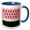Blue/White, variant on 3drose, Stylized Watermelon Design, 15oz Two-tone Blue Mug