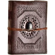 5" X 7" God's Eye Leather Blank Book w/ Cord