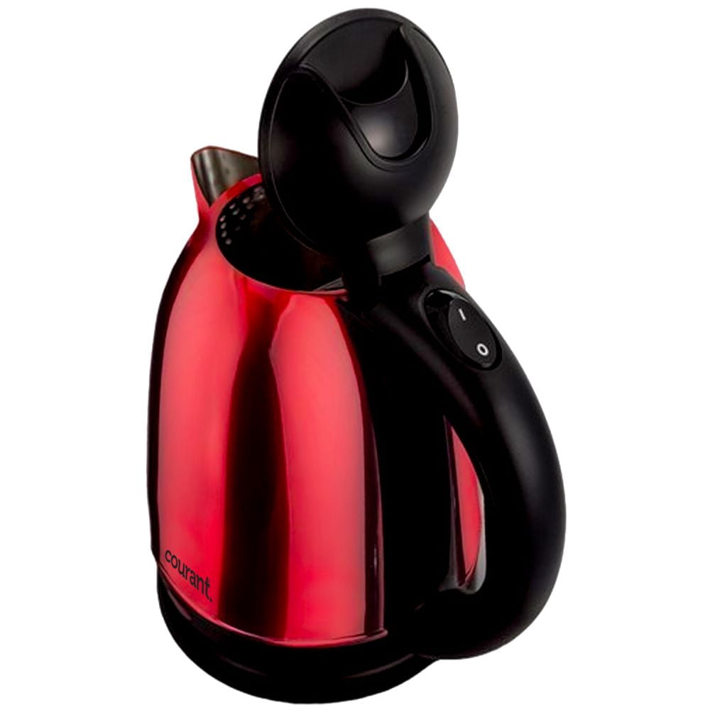 Courant 1.5 Liter Red Stainless Steel Cordless Electric Kettle with 360 Degree Rotational Body