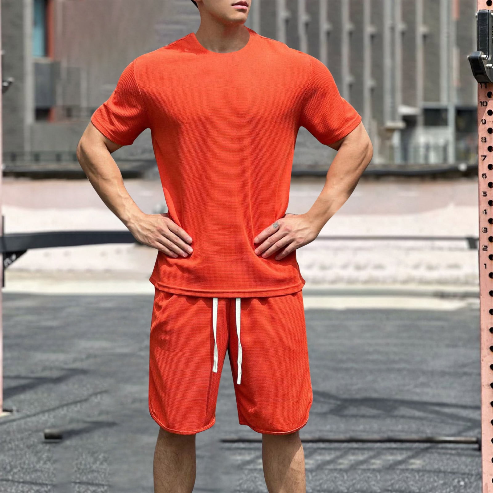 CHGBMOK Shorts Men Solid Color Nylon Shorts Outdoor Sports