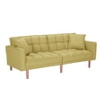 thumbnail image 2 of Futon Sleeper Sofa With 2 Pillows Yellow Fabric (Same As W223S00331), 2 of 9