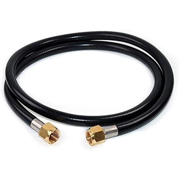 5 Feet Propane Hose Extension with 3/8" Female Flare on Both Ends, Flexible Propane Gas Line Pipe for RV, BBQ Grill, Propane Tank, Heater and More