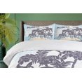 thumbnail image 4 of Ambesonne Vintage Beach Duvet Cover Sets, Hawaiian Island, 2-King, Pale Blue Purpleblue, 4 of 7