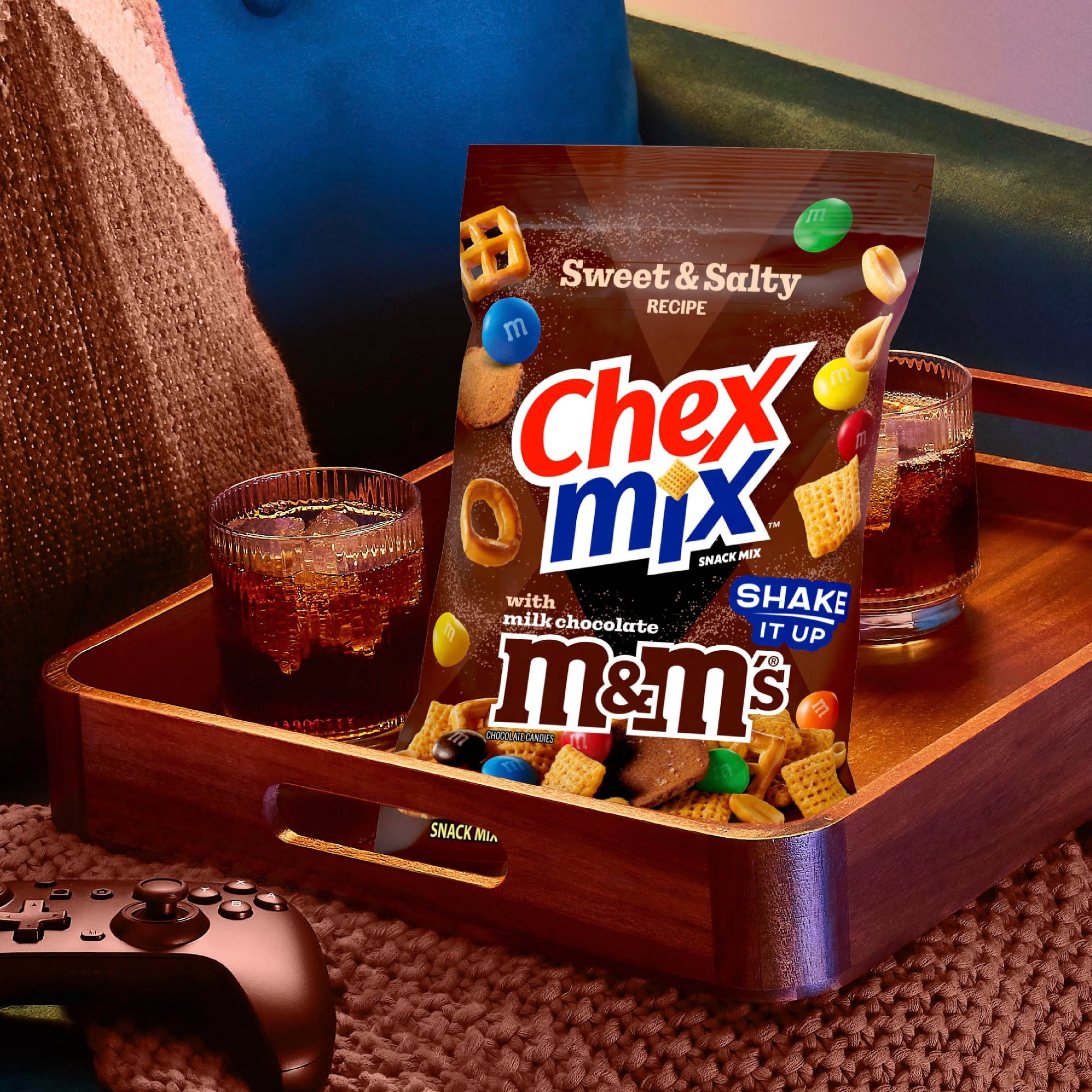 Chex Mix Sweet and Salty Snack Mix, with M&Ms Milk Chocolate Candies, 13.5 oz