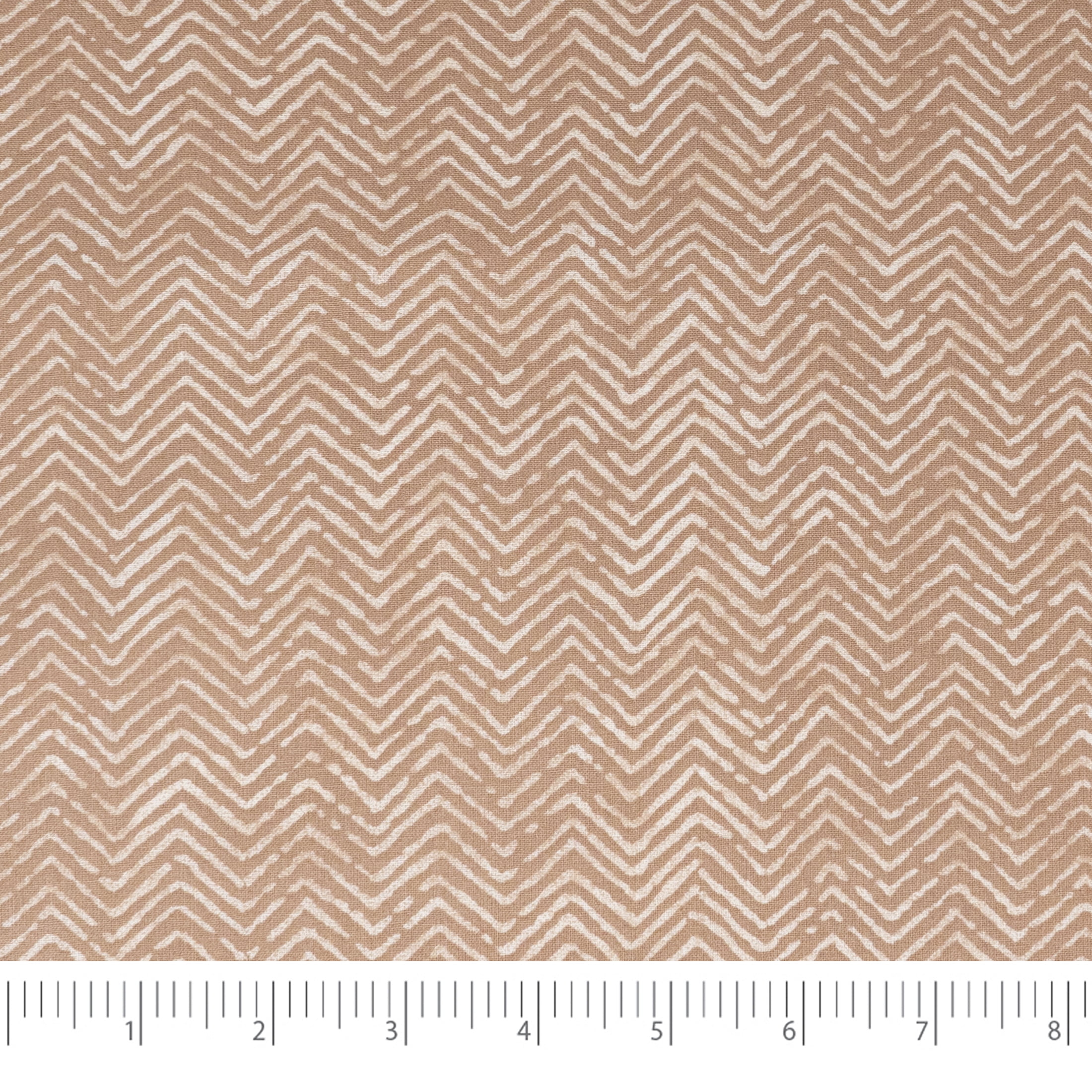 Waverly Inspirations 1 Yard Cut 100% Cotton Prints Fabric, Herringbone Fawn, 44" Wide for Quilting & Sewing