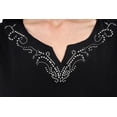 thumbnail image 5 of Turtle Bay New York Women's Rhinestone Notch V-neck Knitted Tank Top, 5 of 10
