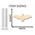 thumbnail image 2 of Unfinished Wood Bat Shape - Animal - Craft - up to 46" DIY 6" / 1/4", 2 of 3