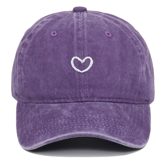 Unisex Baseball Cap With Heart Embroidery Design Adjustable Comfortable Hat For Casual Outdoor Travel Daily Wear Men Women