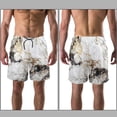 thumbnail image 3 of luoweisi Men's Beach Shorts Quick Dry Swim Trunks with Mesh Lining Marble Texture 2XL, 3 of 5