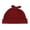 Deep Red, variant on Rabbit Ears Cotton Beanie Hat - Small Child Natural