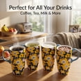 thumbnail image 6 of Topadorn Ceramic Coffee Mug Tall Porcelain Cup with Lid and Color Gift Box.17 oz. Yellow, 6 of 9