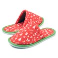 thumbnail image 3 of Chochili Men Red Christmas Home Slippers Black Lightweight Silent Walk Size 8 to 10, 3 of 5