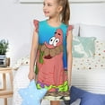 thumbnail image 4 of Pofeuu SpongeBob SquarePants Imprimé Chemises de Nuit pour Filles Pyjamas Robe avec Manches à Volants Vêtements de Nuit Doux et Respirants pour un Sommeil Confortable et un Jeu-Moyen, 4 of 6
