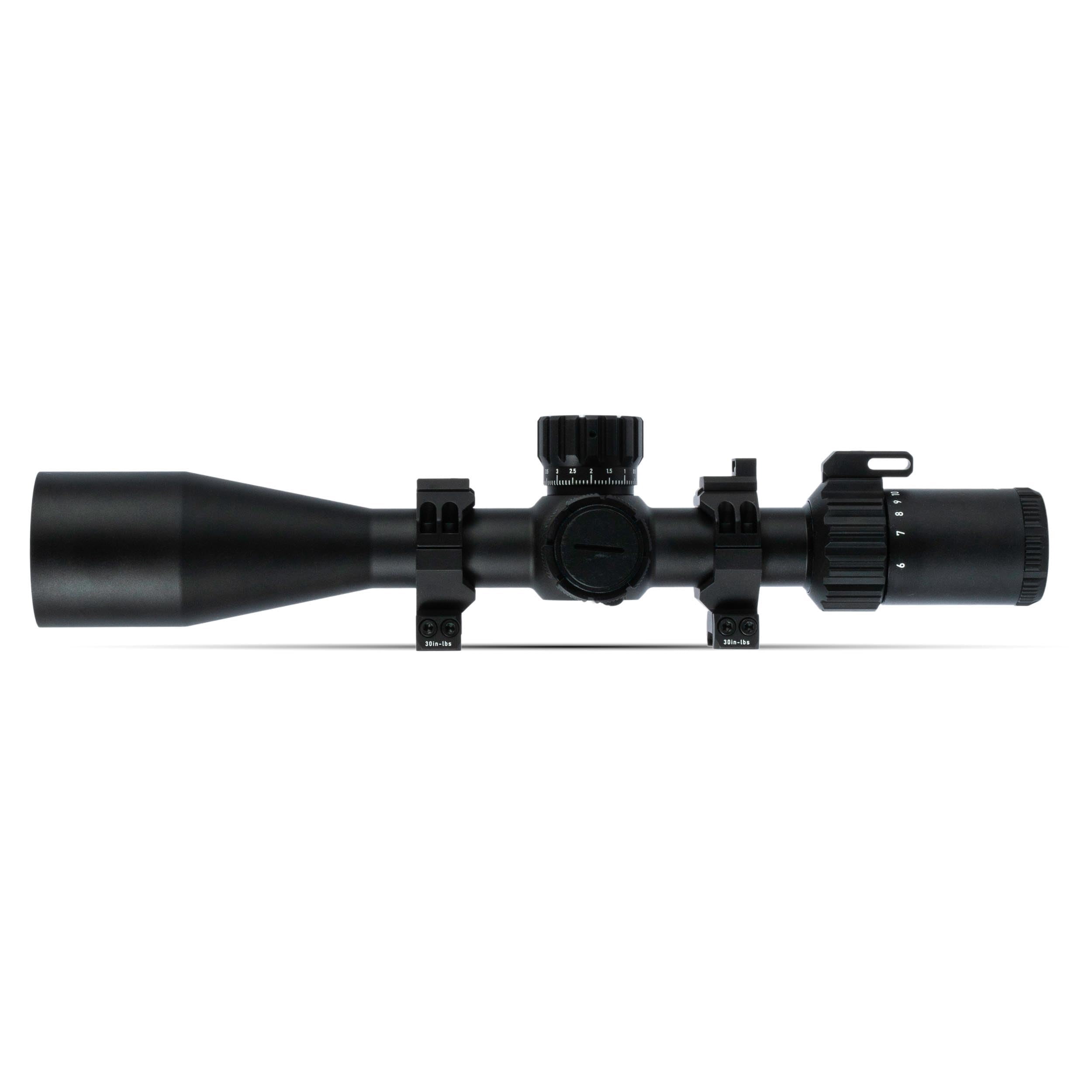 Monstrum Beast 6-24x50 FFP Scope | Featuring ED Glass, Adjustable Objective, Precision Turrets with Zero Stop, Daylight Bright Reticle, and Anti-Cant Scope Rings | CM6 MOA Reticle