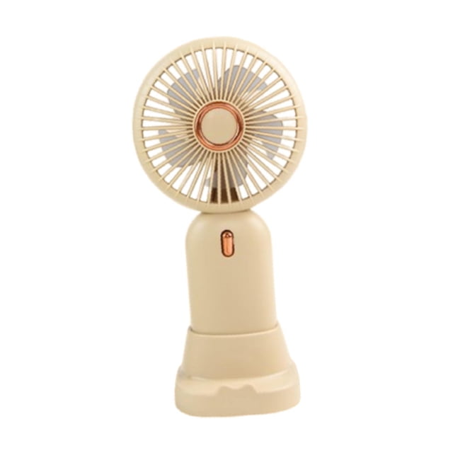 Ventilador Portátil de Mano Pequeño Ventilador Personal Ventilador Eléctrico USB Mini Ventilador de Escritorio Mini Ventilador de Refrigeración para T beige