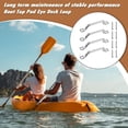 thumbnail image 2 of Footman Loop - Mounting Bracket, Multipurpose Tie Down, Stainless Steel Flat Head Strap Loop, Heavy Duty Anchor Clamp for Kayak Accessories, Cargo Management, Roof Rack Installation (4 PCS), 2 of 7